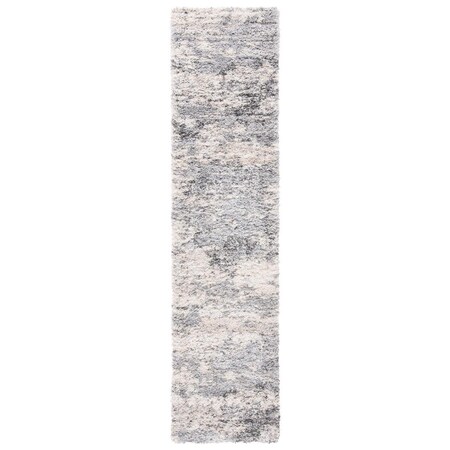 Safavieh 2 x 4 ft. Berber Shag 200 Power Loomed Runner Area Rug; Ivory & Beige BER272A-24